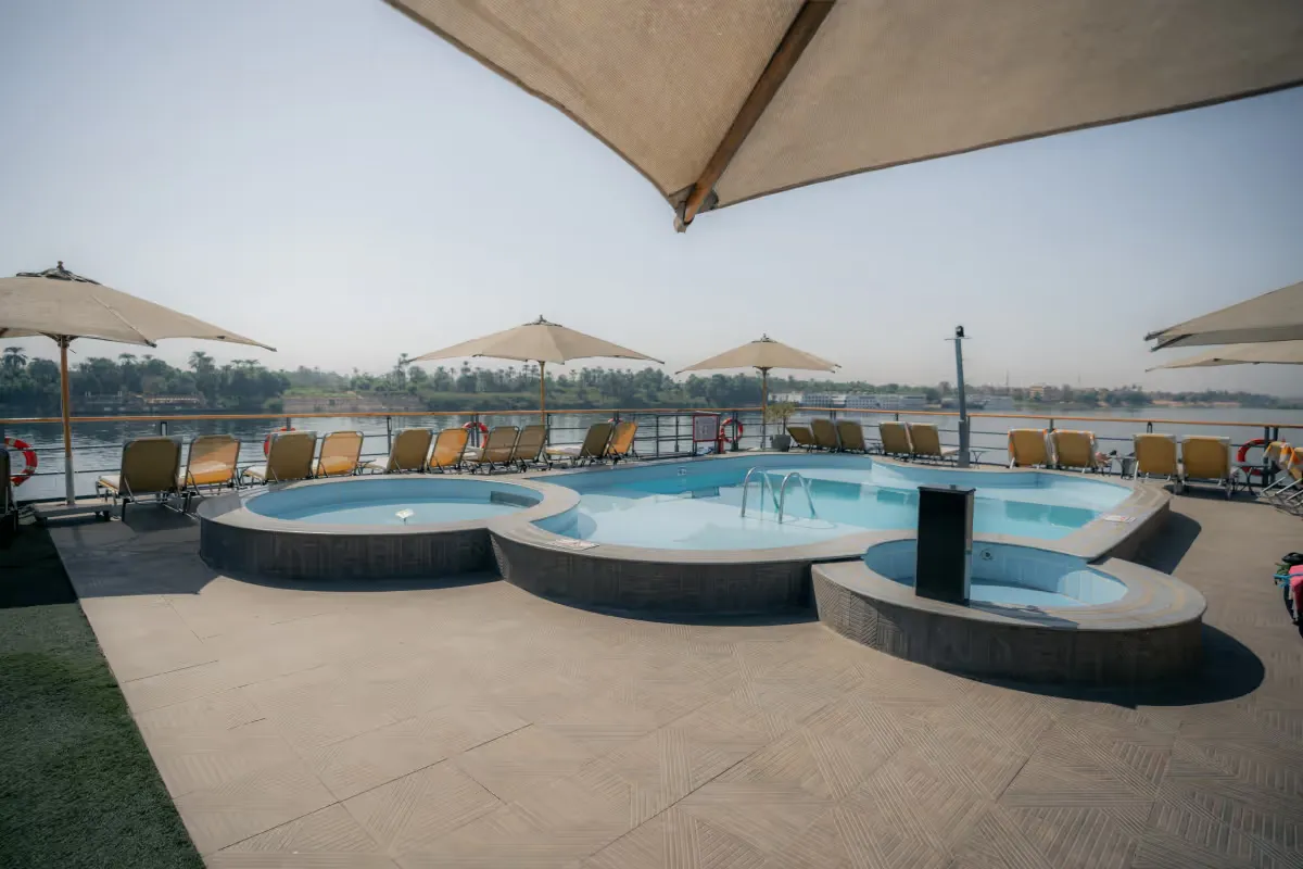 Sun deck of the Lady Carol Nile Cruise Nile cruise